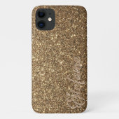 Custom Gold Glitzer Case-Mate iPhone Hülle (Rückseite)