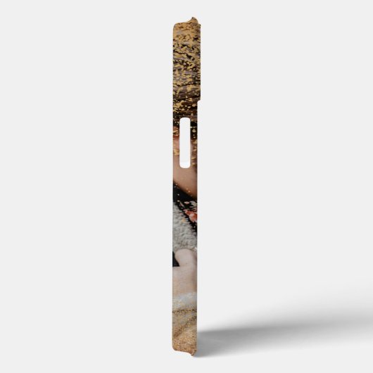 Custom Gold Glitzer Couple Foto Mit Monogramm Case-Mate iPhone Hülle (Rückseite / Rechts)