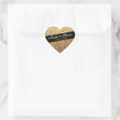 Custom Gold Glitzer Herz-Aufkleber (Tasche)