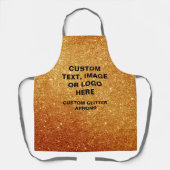 Custom Gold Glitzer Schürze - Entwerfen Sie Ihre e (Vorderseite)