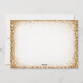 Custom Gold Glitzer Segen Foto Weihnachten (Rückseite)