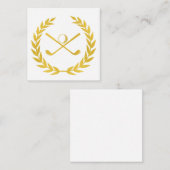 Custom Gold Golf Club Minimal Golf Head Cover Mitteilungskarte (Vorne/Hinten)