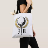 Custom Gold Golf Monogram Design Tasche (Von Nahem)