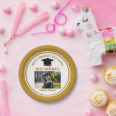 Custom Gold Graduate Photo 2026 Graduation Party Pappteller (Party)