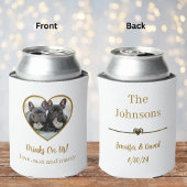 Custom Gold Heart Foto Hochzeit Dosenkühler