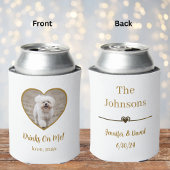 Custom Gold Heart Foto Hochzeit Dosenkühler