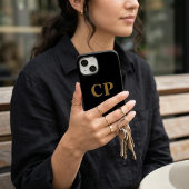 Custom Gold Initial Case-Mate iPhone Hülle