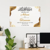 Custom Gold Islamic Henna Party Poster (Heimbüro)