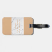 Custom Gold Leaf weißer Marmor Print Gepäckanhänge Gepäckanhänger (Rückseite horizontal)