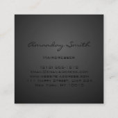 Custom Gold Logo Friseur Beruflich Quadratische Visitenkarte (Rückseite)