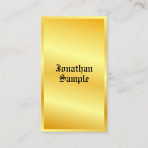 Custom Gold Look Classic Old Style Text Elegant Visitenkarte