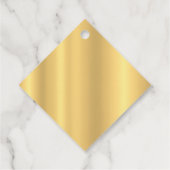 Custom Gold Look Elegante Blank Template Moderne Geschenkanhänger (Rückseite)