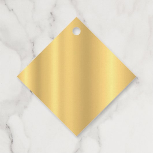 Custom Gold Look Elegante Blank Template Moderne Geschenkanhänger (Rückseite)