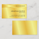Custom Gold Look Elegante einfache moderne Vorlage Visitenkarte (Vorne/Hinten)