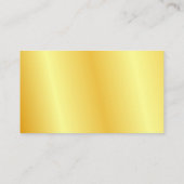 Custom Gold Look Elegante einfache moderne Vorlage Visitenkarte (Rückseite)