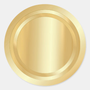 Custom Gold Look Eleganter Glamour Trendy Template Runder Aufkleber