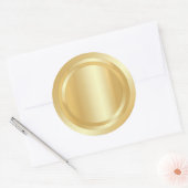 Custom Gold Look Eleganter Glamour Trendy Template Runder Aufkleber (Umschlag)
