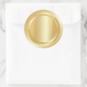 Custom Gold Look Eleganter Glamour Trendy Template Runder Aufkleber (Tasche)