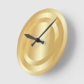 Custom Gold Look Glamorous Trendy Elegant Template Runde Wanduhr (Winkel)