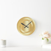 Custom Gold Look Glamorous Trendy Elegant Template Runde Wanduhr (Zuhause)