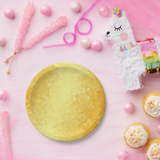 Custom Gold Look Hörer Leere romantische Vorlage Pappteller (Party)