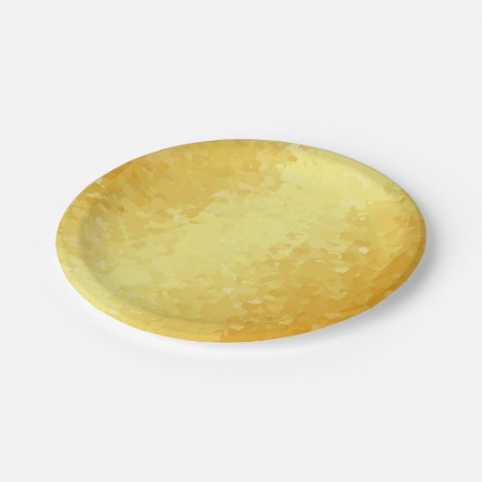 Custom Gold Look Hörer Leere romantische Vorlage Pappteller (Schrägansicht)