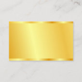 Custom Gold Look Moderne Elegante Beruflich Visitenkarte (Rückseite)