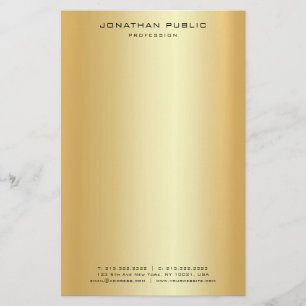Custom Gold Look Moderne elegante trendige Vorlage Briefpapier