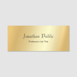 Custom Gold Look Modernes Script glamouröse Vorlag Namensschild