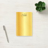 Custom Gold Look Monogram Moderne Elegant Post-it Klebezettel (Büro)