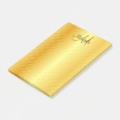 Custom Gold Look Monogram Moderne Elegant Post-it Klebezettel (angewinkelt)