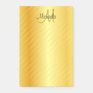 Custom Gold Look Monogram Moderne Elegant Post-it Klebezettel