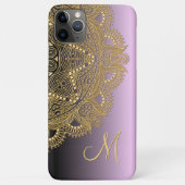 Custom Gold Mandala Art Muster auf rosa Lila Case-Mate iPhone Hülle (Rückseite)