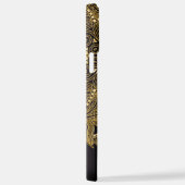 Custom Gold Mandala Art Muster auf rosa Lila iPhone Hülle (Rechte Seite)