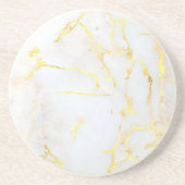 Custom Gold Marble Elegant Trendy Template Getränkeuntersetzer (Vorne)