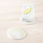 Custom Gold Marble Elegant Trendy Template Getränkeuntersetzer (Seite)