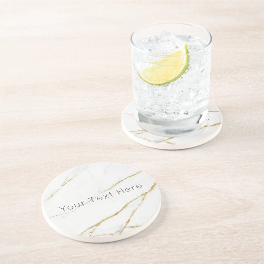 Custom Gold Marmor Sandstone Untersetzer (Seite)