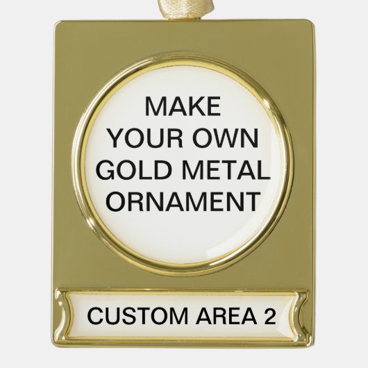 Custom Gold Metal Christmas Tree Ornament (Vorderseite)
