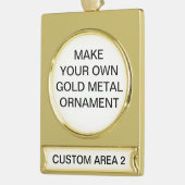 Custom Gold Metal Christmas Tree Ornament (Links)