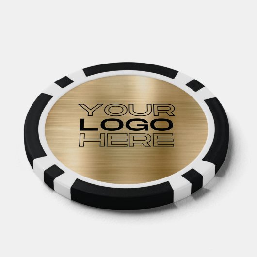 Custom Gold Metal Style Business Logo 100 Numbered Pokerchips (Einzeln)