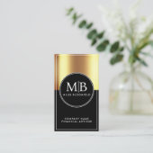 Custom Gold Metallic Financial Advisor Professiona Visitenkarte (Stehend Vorderseite)