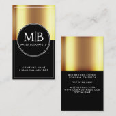 Custom Gold Metallic Financial Advisor Professiona Visitenkarte (Vorne/Hinten)