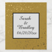 Custom. Gold mit Fußketten. Weinetikett (Einzelnes Label)