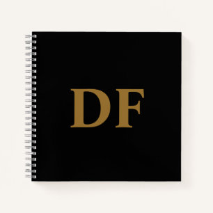 Custom Gold Mit Monogramm Notebook Notizblock