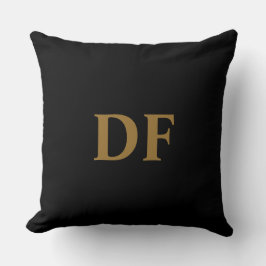 Custom Gold Mit Monogramm Throw Pillow Kissen