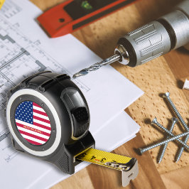 Custom Gold Monogram USA Flag Patriotic Maßband