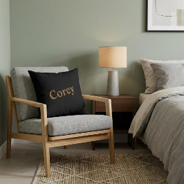 Custom Gold Name Throw Pillow Kissen