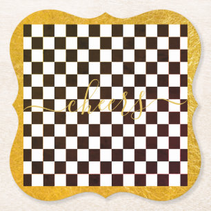 Custom Gold Porlien Course Karo Wohngestaltung Bla Untersetzer