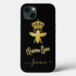 Custom Gold QUEEN BEE Black Phone Holder 11 12 Case-Mate iPhone Hülle