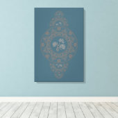 Custom Gold Rokoko Lotus Ornamental Mandala Wall Leinwanddruck (Insitu (Holzboden))
